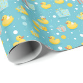 Bubbly Duck Baby shower inpakpapier (Rol Hoek)