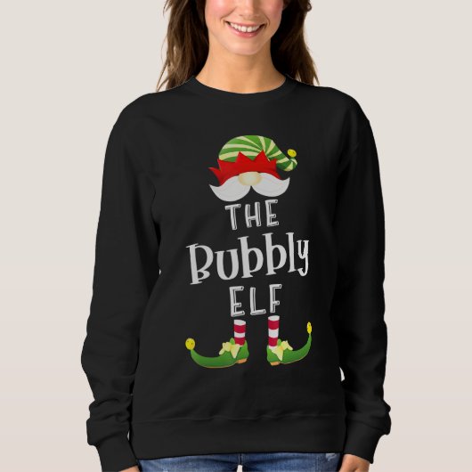 Bubbly Elf Groep Kerst Pyjama Feestje Trui (Voorkant)