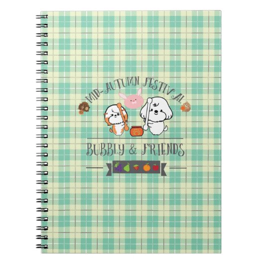 bubbly en vrienden vieren het midnajaarsfestival notitieboek (Voorkant)