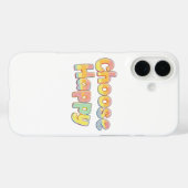 Bubbly Font "Choose Happy" Quote Case-Mate iPhone Case (Achterkant (horizontaal))