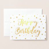 Bubbly Happy Birthday Folie Kaarten (Voorkant met envelop)