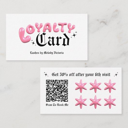 Bubbly Loyalty-Visitekaartje Visitekaartje (Voorkant / Achterkant)