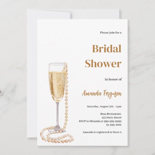 Bubbly lunch prosecco parels Vrijgezellenfeest Kaart (Voorkant)