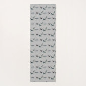 Bubbly Pinguïns Yoga Mat (Blauw & Grijs) (Achterkant)