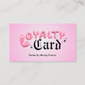 Bubbly Pink Loyalty Visitekaartje (Voorkant)