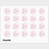 Bubbly Popping Champagne Bottle Bridal Shower Ronde Sticker (Vel)
