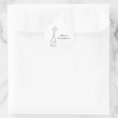 Bubbly Popping Champagne Bottle Bridal Shower Ronde Sticker (Tas)