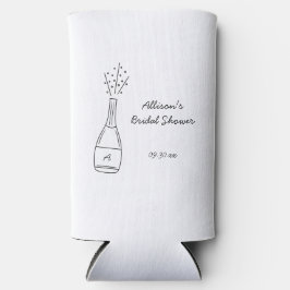 Bubbly Popping Champagne Bottle Bridal Shower Seltzer Blikjeskoeler