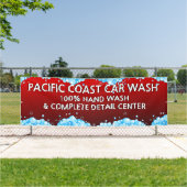 Bubbly Red Car Wash Business aanpassen Spandoek (Insitu)