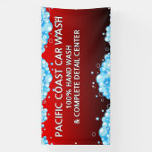Bubbly Red Car Wash Business aanpassen Spandoek (Verticaal)