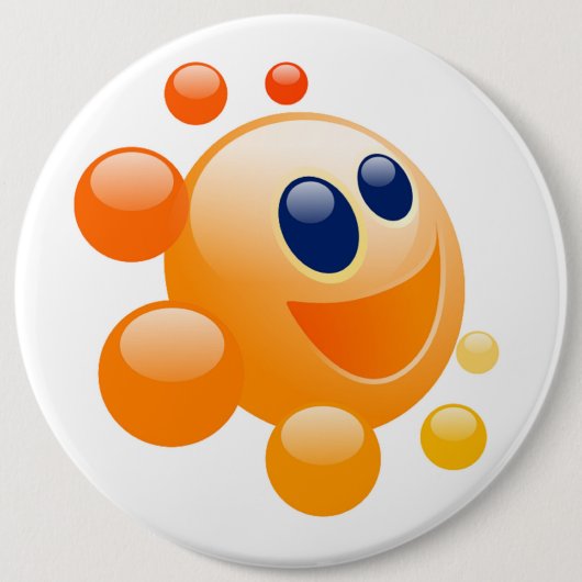BUBBLY SUN RONDE BUTTON 6,0 CM (Voorkant)
