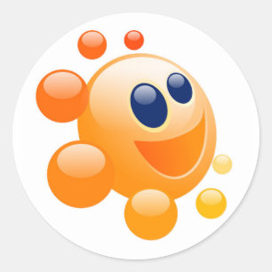 BUBBLY SUN RONDE STICKER