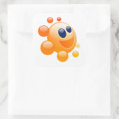 BUBBLY SUN VIERKANTE STICKER (Tas)