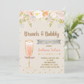 Bubbly vrijgezellenfeest feestuitnodiging kaart (Staand voorkant)