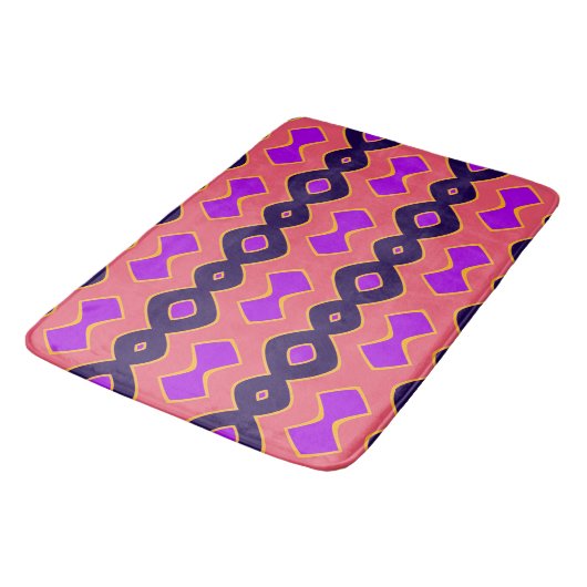 Bubbly Wave roze paars Badmat (Gekanteld)
