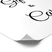 Bubbly wijnglazen Vrijgezellenfeest cadeau & Kaart Poster (Hoek)