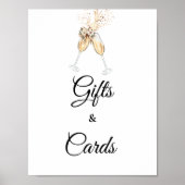 Bubbly wijnglazen Vrijgezellenfeest cadeau & Kaart Poster (Voorkant)