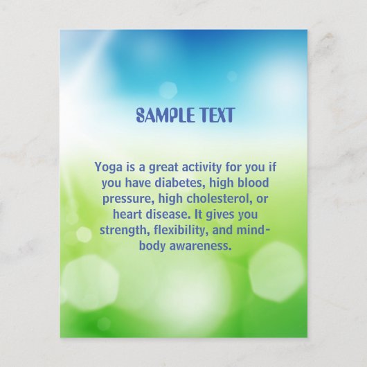 BUBBLY YOGA - Gepersonaliseerd brochure met tekst (Achterkant)