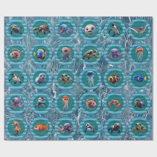 Bubbly Zeeen 2 inpakpapier rollen (Vlak)