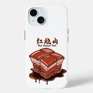 ​BubblyCuddle rood gestoofd varkensvlees iPhone 15 Case