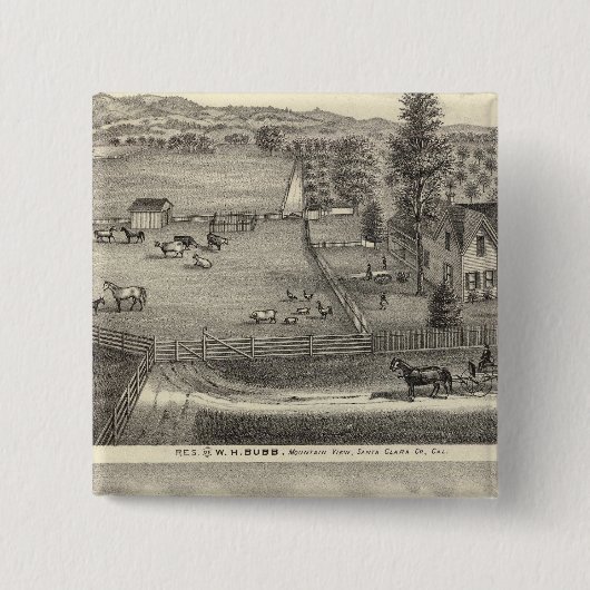 Bubbresidenties Vierkante Button 5,1 Cm (Voorkant)