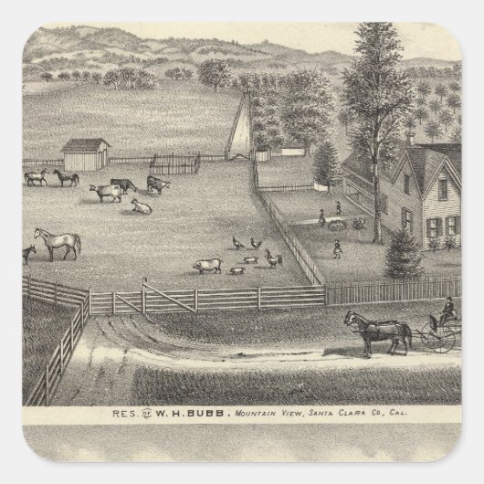 Bubbresidenties Vierkante Sticker (Voorkant)