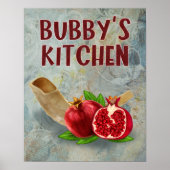 Bubby's Kitchen Jewish Grandmoeder Art Print (Voorkant)
