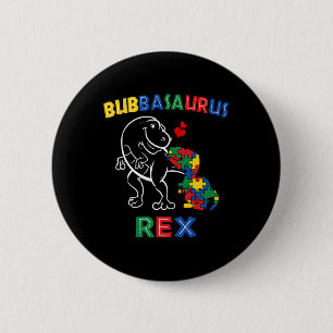 Bubbysaurus Autisme Bewustzijn Broer Dinosaurus Br Ronde Button 5,7 Cm