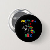 Bubbysaurus Autisme Bewustzijn Broer Dinosaurus Br Ronde Button 5,7 Cm (Voorkant /achterkant)