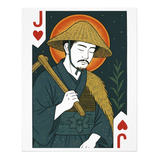 Bube der Herzen – Japanischer Bauer Foto Afdruk (Voorkant)