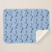 Bubel pinguïns Sherpa Blanket (lichtblauw) Deken (Voorkant (horizontaal))