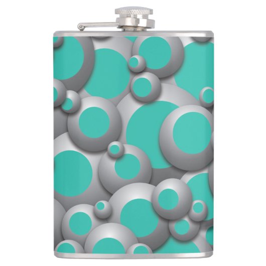 Bubels Blauwgroen kolf Heupfles (Voorkant)