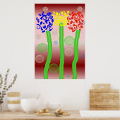 Bubels en bloemen poster (Keuken)
