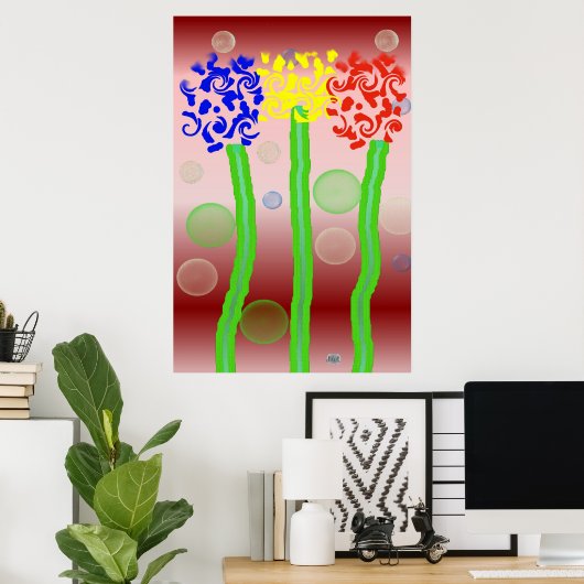 Bubels en bloemen poster (Thuiskantoor)