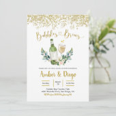 Bubels en Brews Couple Shower Invitation Kaart (Staand voorkant)
