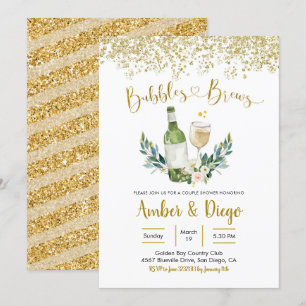 Bubels en Brews Couple Shower Invitation Kaart