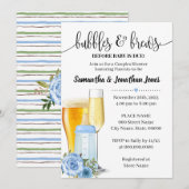 Bubels en brouwerijen vóór baby blauwe baby shower kaart (Voorkant / Achterkant)