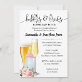 Bubels en brouwerijen vóór baby te roze baby showe kaart (Voorkant)