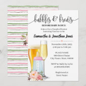 Bubels en brouwerijen vóór baby te roze baby showe kaart (Voorkant / Achterkant)