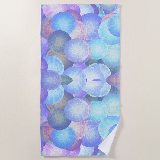 Bubels in pastelregenboogkleuren - 3D-optische tek Strandlaken (Voorkant)