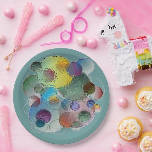 Bubels onder glas papieren bordje (Feest)