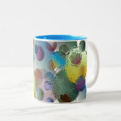 Bubels onder glas tweekleurige koffiemok (Voorkant rechts)