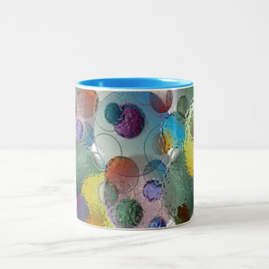 Bubels onder glas tweekleurige koffiemok (Center)