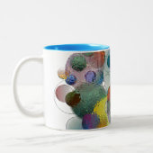 Bubels onder glas tweekleurige koffiemok (Links)