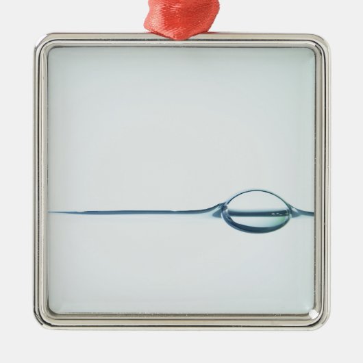 Bubels op het wateroppervlak metalen ornament (Voorkant)