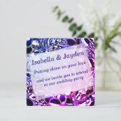 Bubels van glas of van lichtblauw tot roze kaart (Staand voorkant)