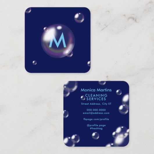 Bubelstijl Vierkante Visitekaartje (Voorkant / Achterkant)