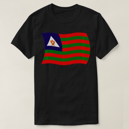 Bubi Tribal Flag Africa African Bioko Island Guine T-shirt (Design voorkant)