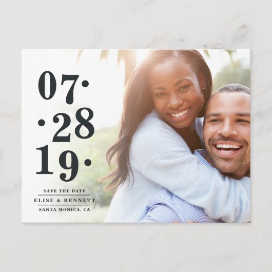 Bubledatum | De foto bewaart de Datum Aankondigingskaart (Voorkant)