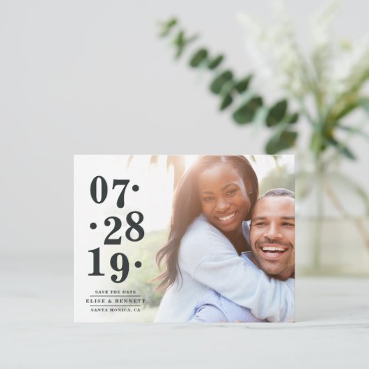 Bubledatum | De foto bewaart de Datum Aankondigingskaart (Staand voorkant)